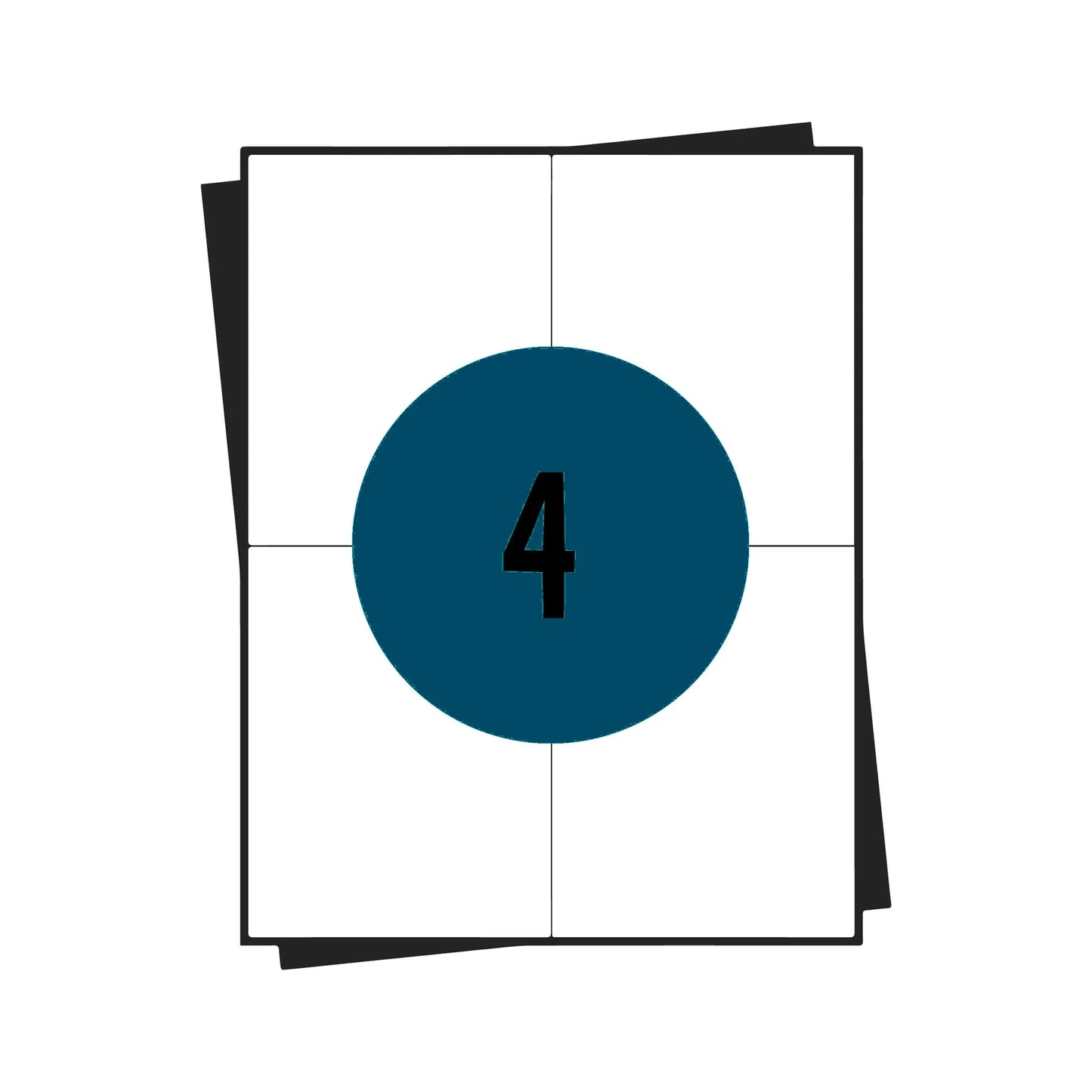 A4 stickervellen 4 per vel 400 labels